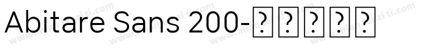 Abitare Sans 200字体转换